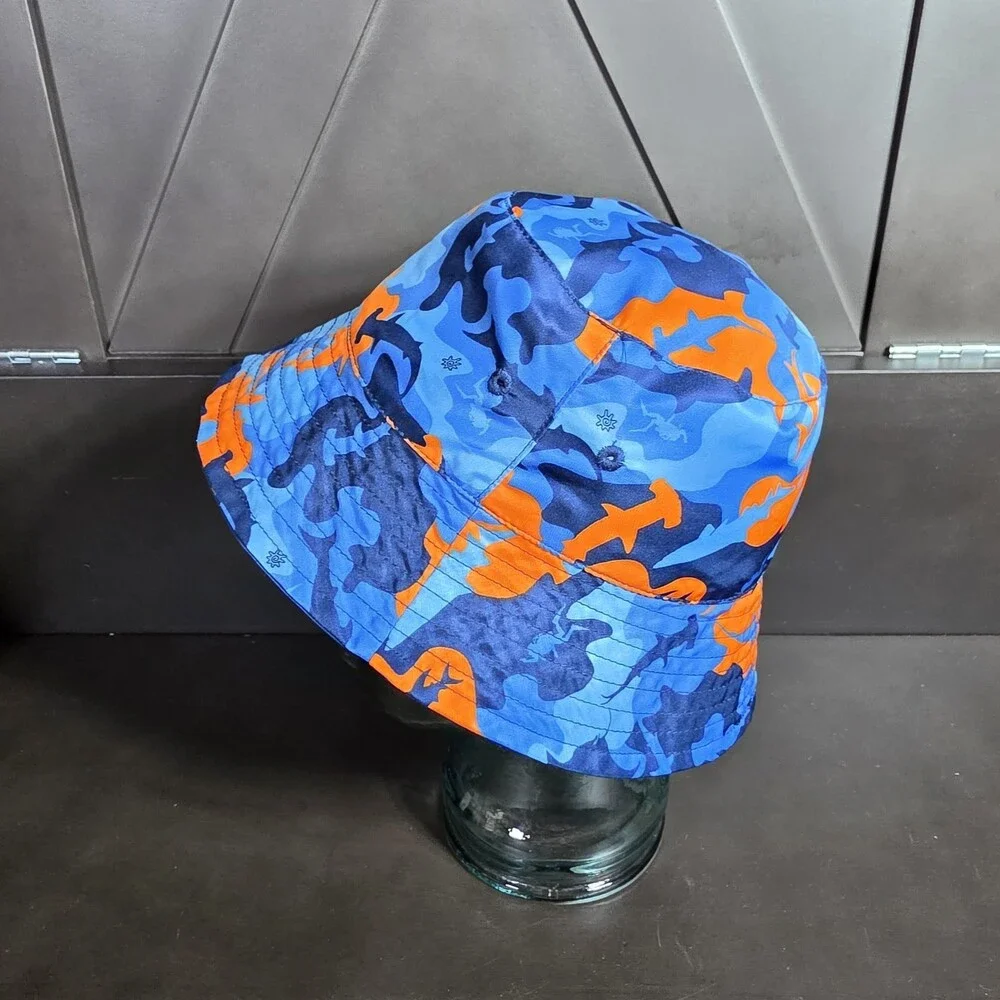 UV Skins Youth Reversible Bucket Hat Blue/orange UPF 50